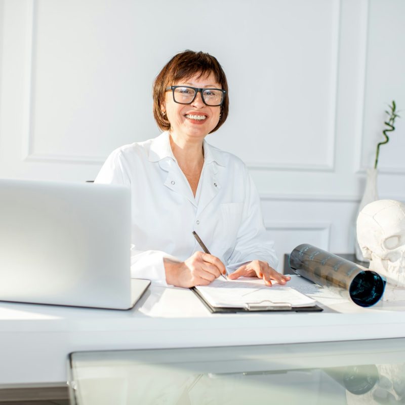Senior woman doctor in the office